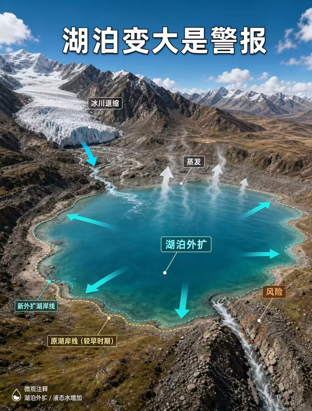湖泊变大是警报