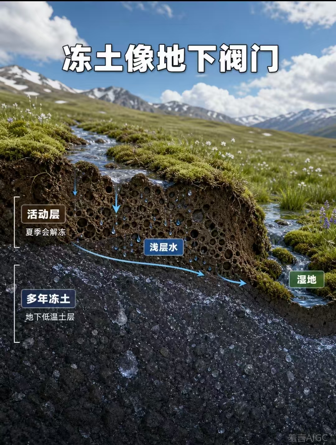 冻土像地下阀门